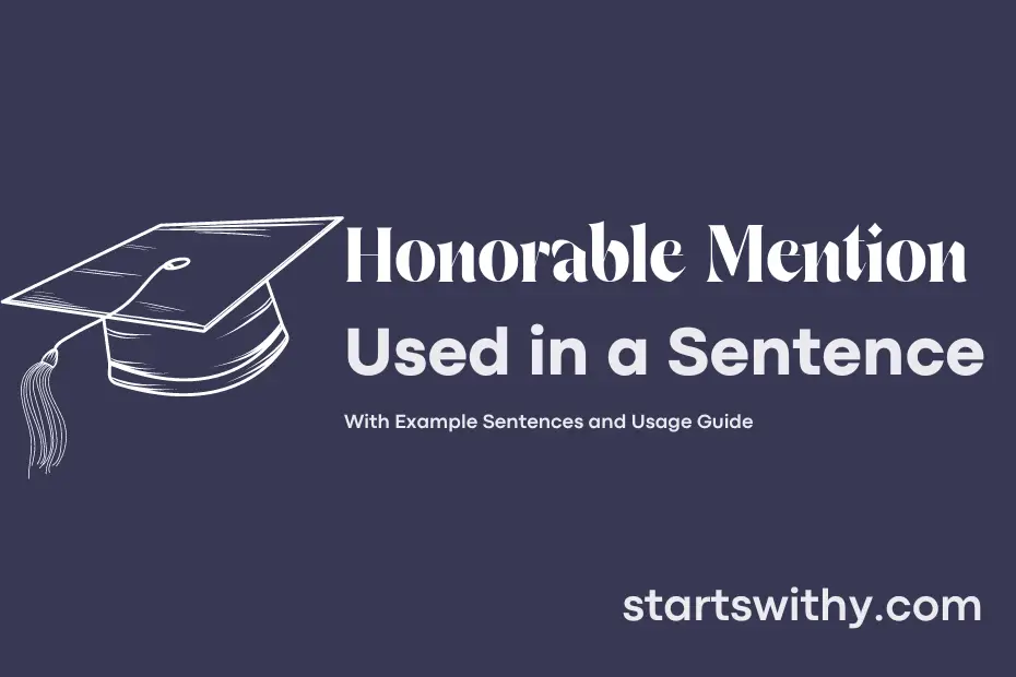 sentence with Honorable Mention