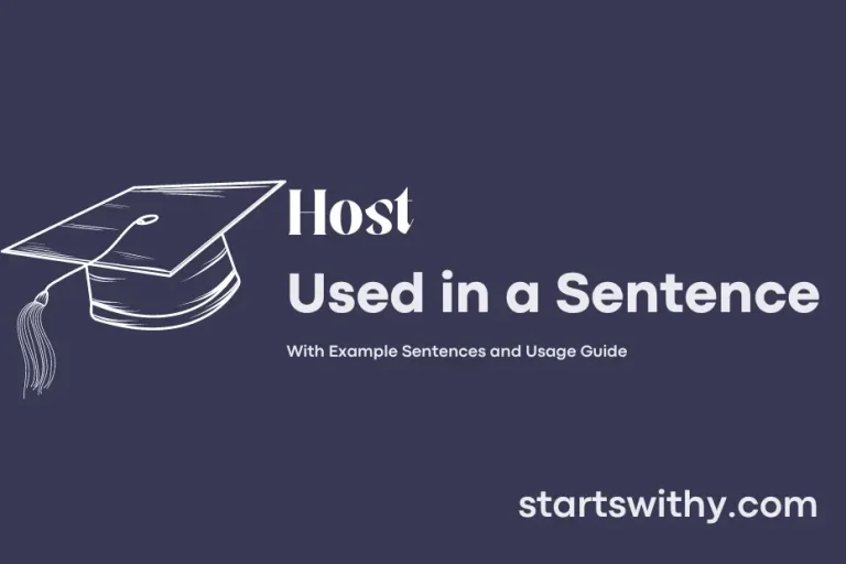 HOST in a Sentence Examples 21 Ways to Use Host
