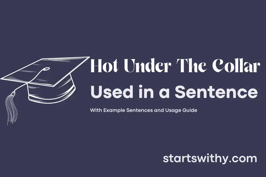 sentence with Hot Under The Collar
