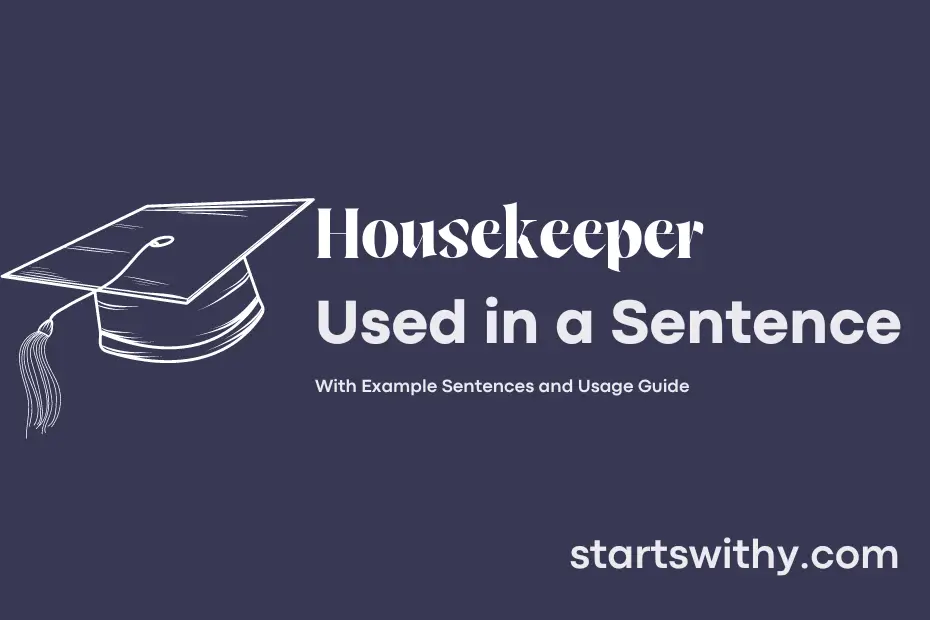 sentence with Housekeeper