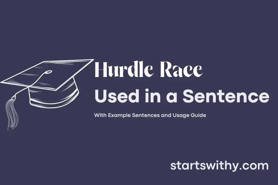sentence with Hurdle Race