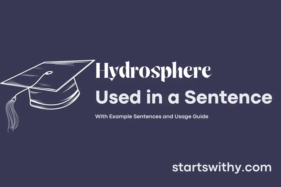 sentence with Hydrosphere