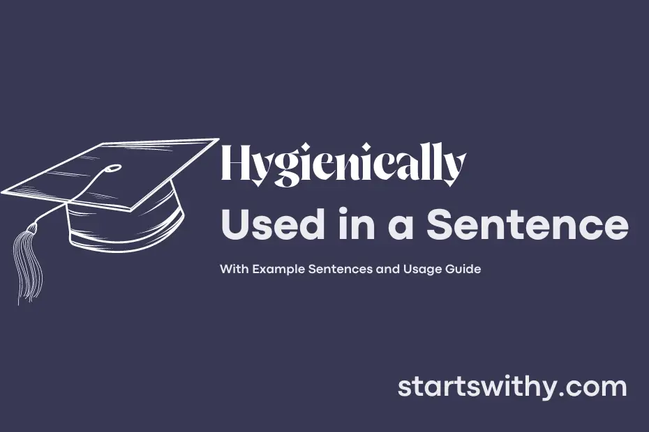 sentence with Hygienically