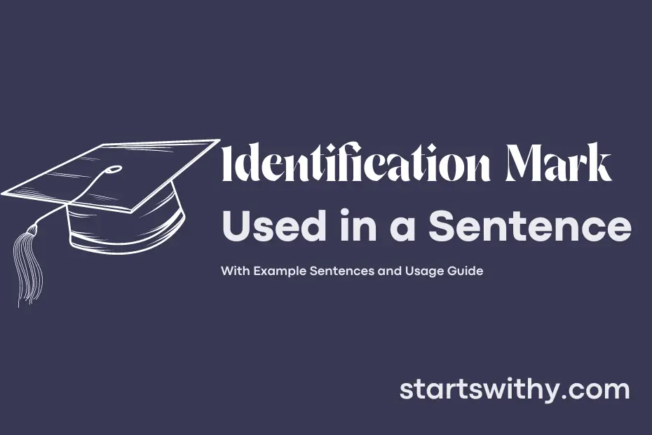 sentence with Identification Mark