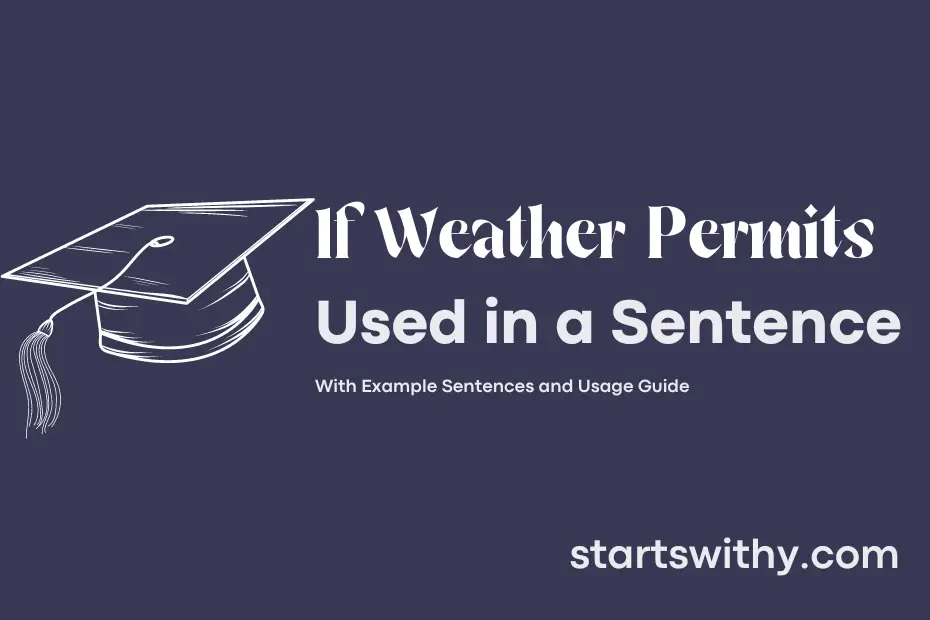 sentence with If Weather Permits