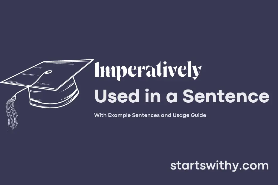 sentence with Imperatively
