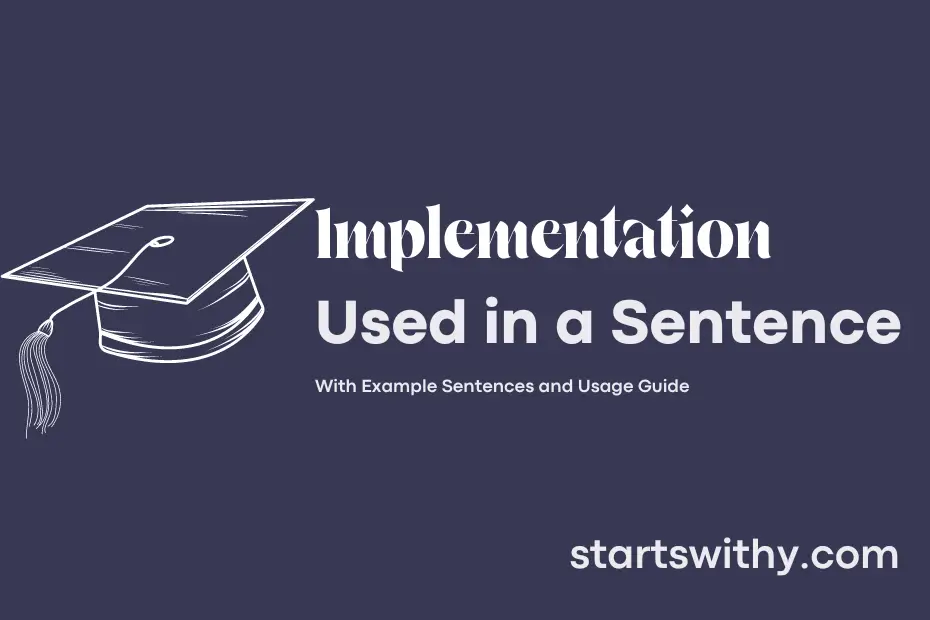 sentence with Implementation