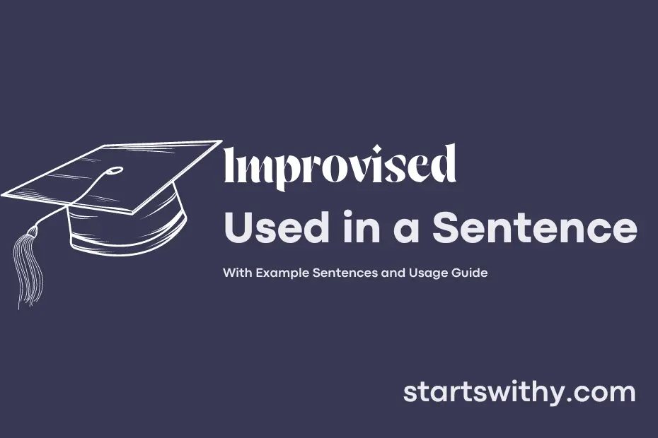 sentence with Improvised