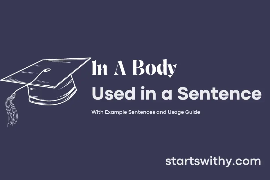 sentence with In A Body