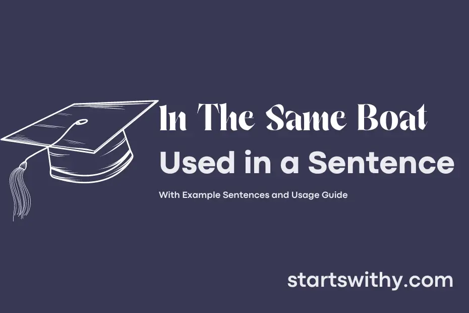 sentence with In The Same Boat