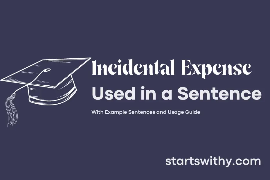 sentence with Incidental Expense