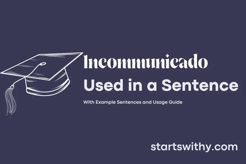 sentence with Incommunicado