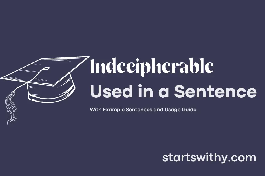 sentence with Indecipherable