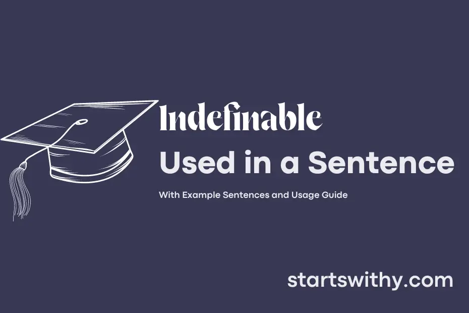 sentence with Indefinable
