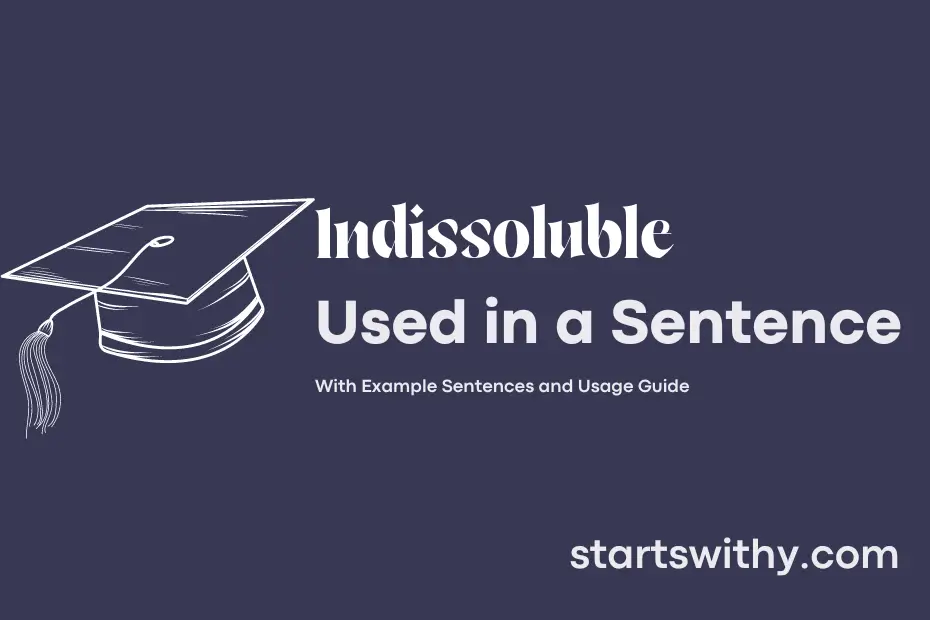 sentence with Indissoluble