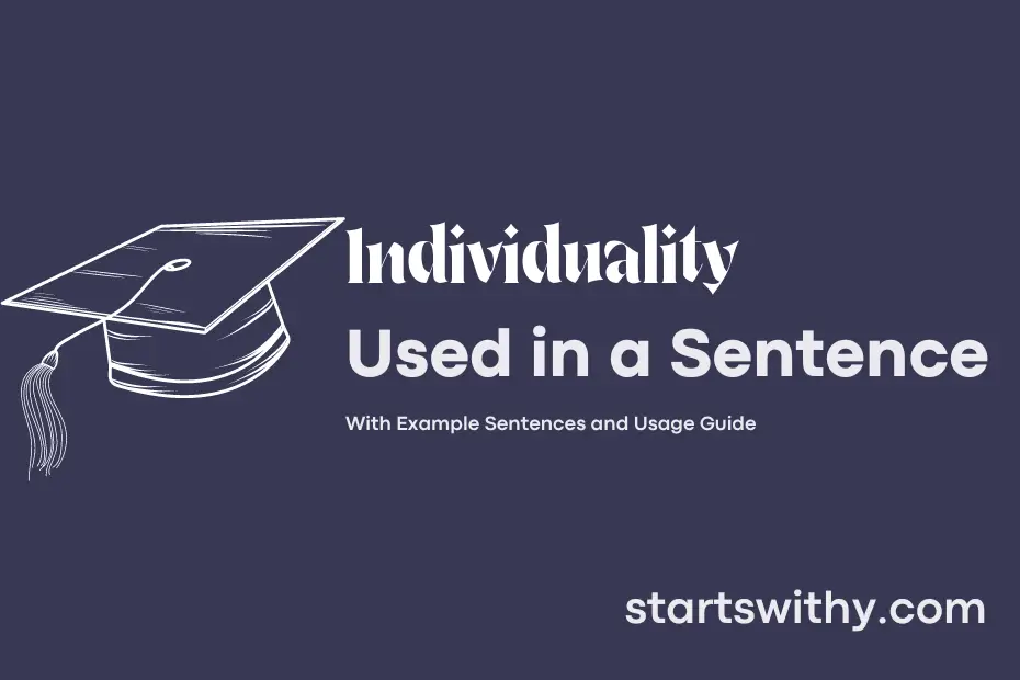 sentence with Individuality