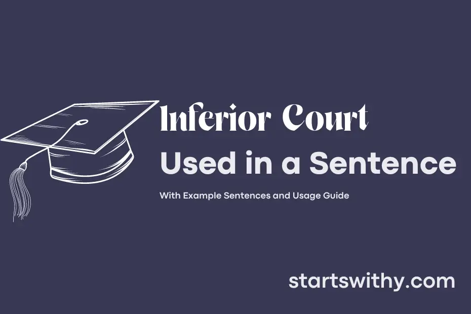 sentence with Inferior Court