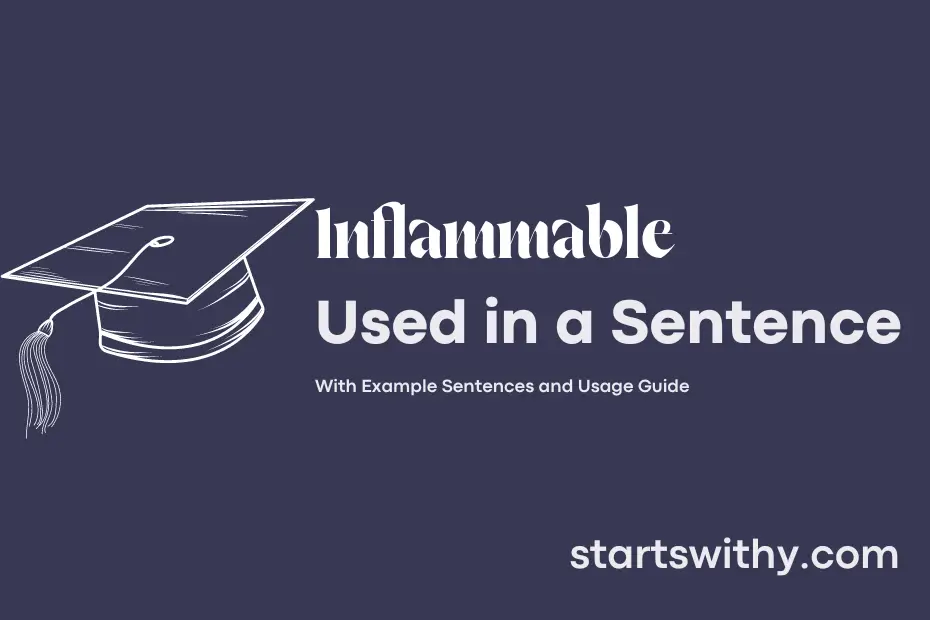 sentence with Inflammable