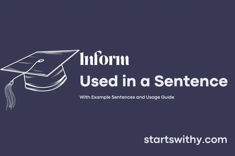 sentence with Inform