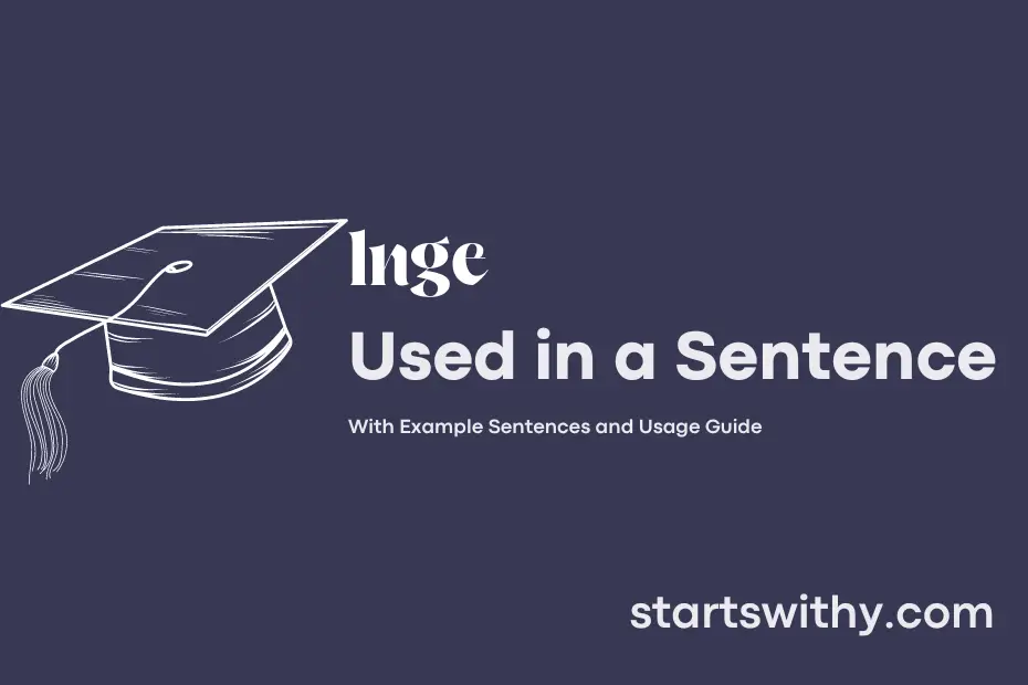 sentence with Inge