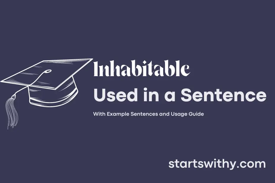sentence with Inhabitable