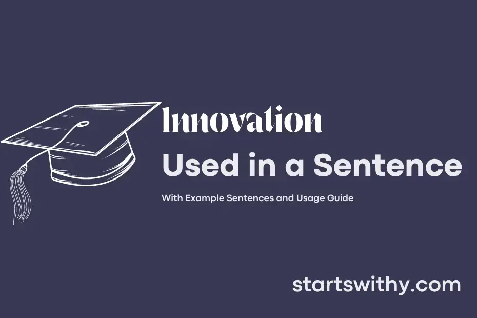 sentence with Innovation