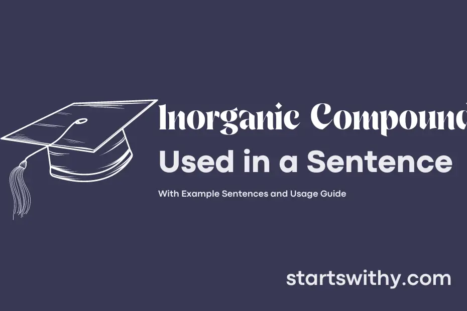 sentence with Inorganic Compound