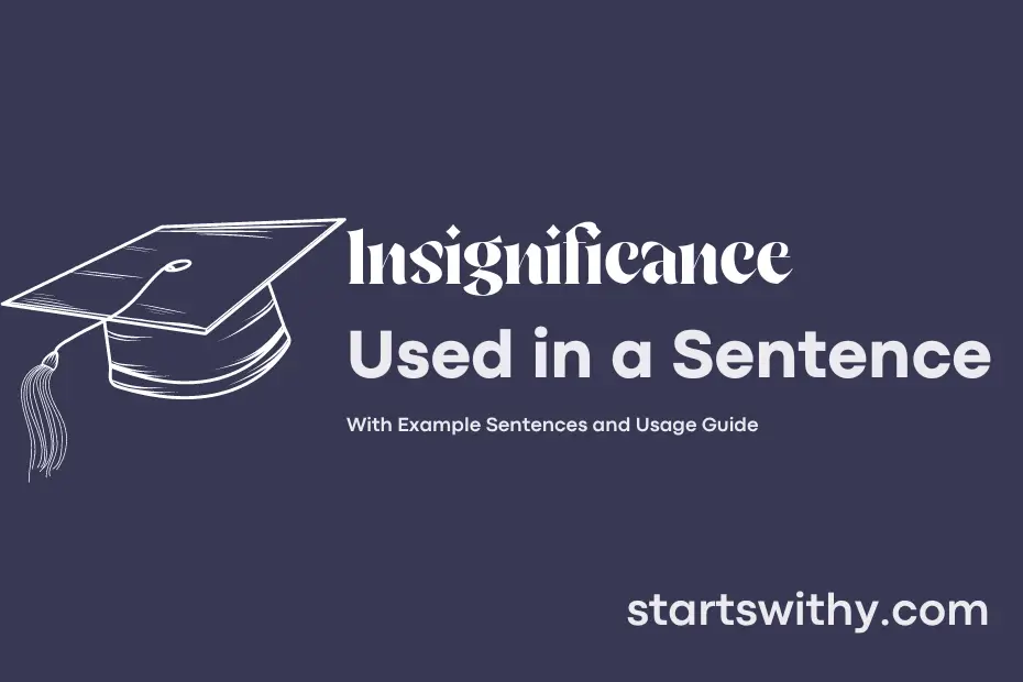sentence with Insignificance