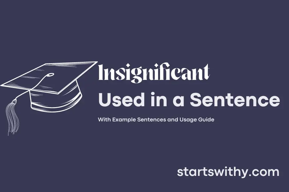 sentence with Insignificant