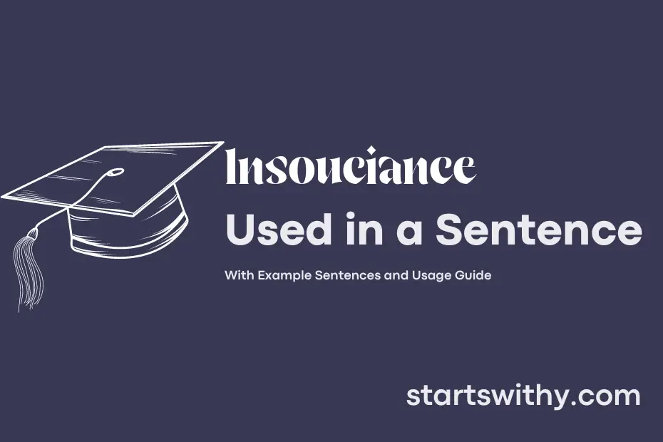 sentence with Insouciance