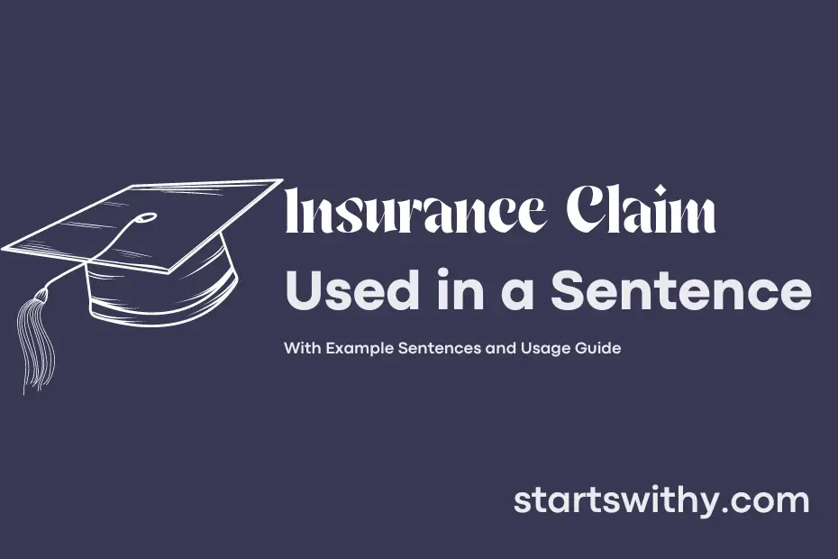 sentence with Insurance Claim
