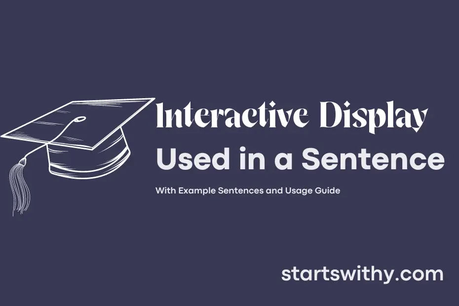 sentence with Interactive Display
