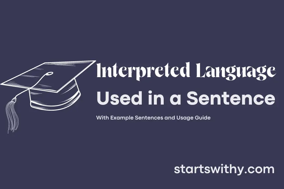 sentence with Interpreted Language