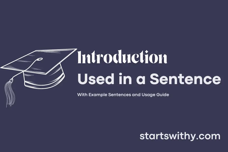 sentence with Introduction