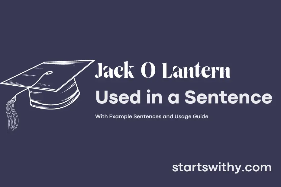 sentence with Jack O Lantern