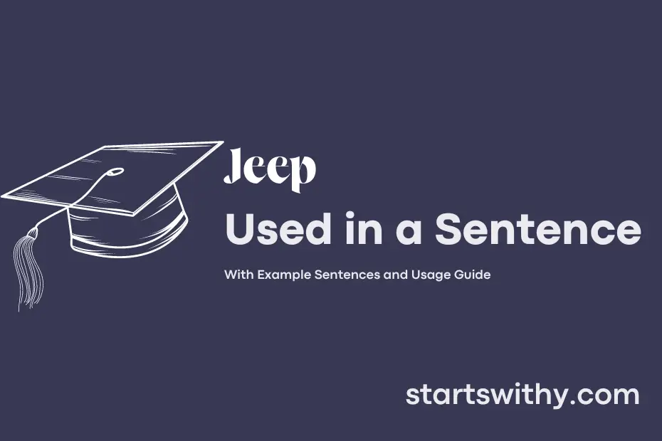 sentence with Jeep