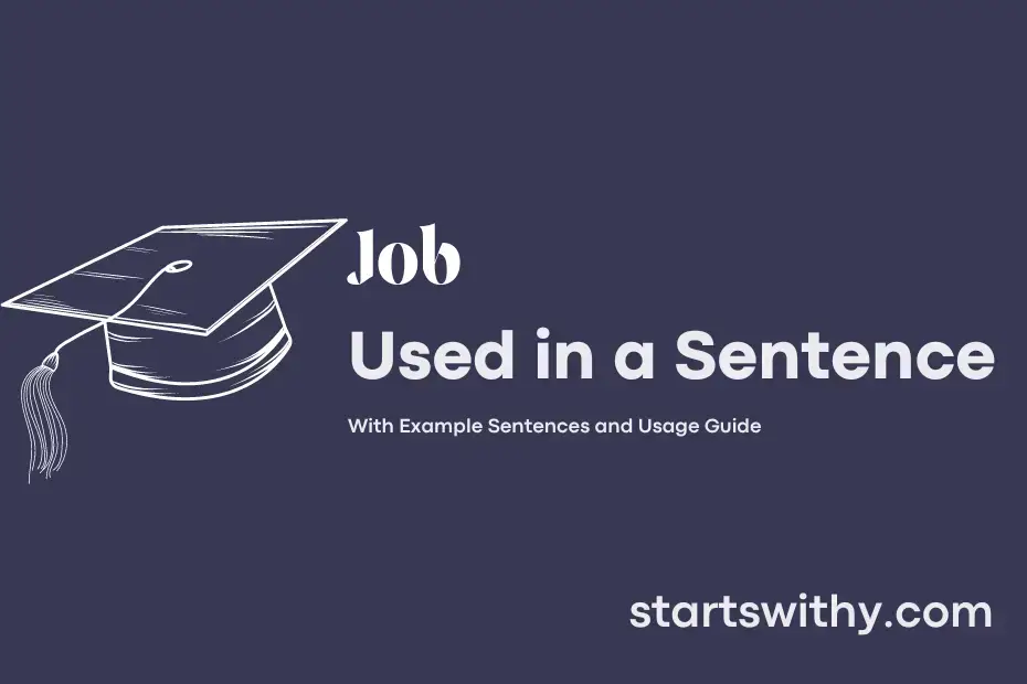 sentence with Job