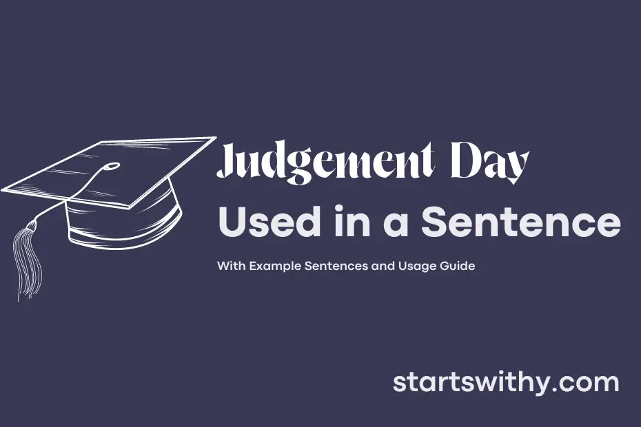 sentence with Judgement Day