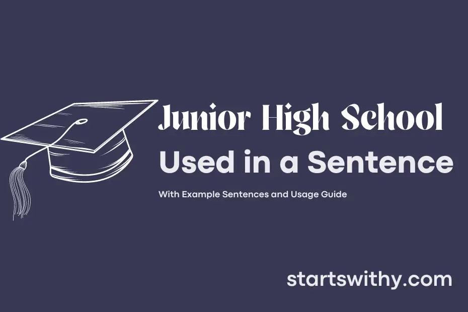 sentence with Junior High School