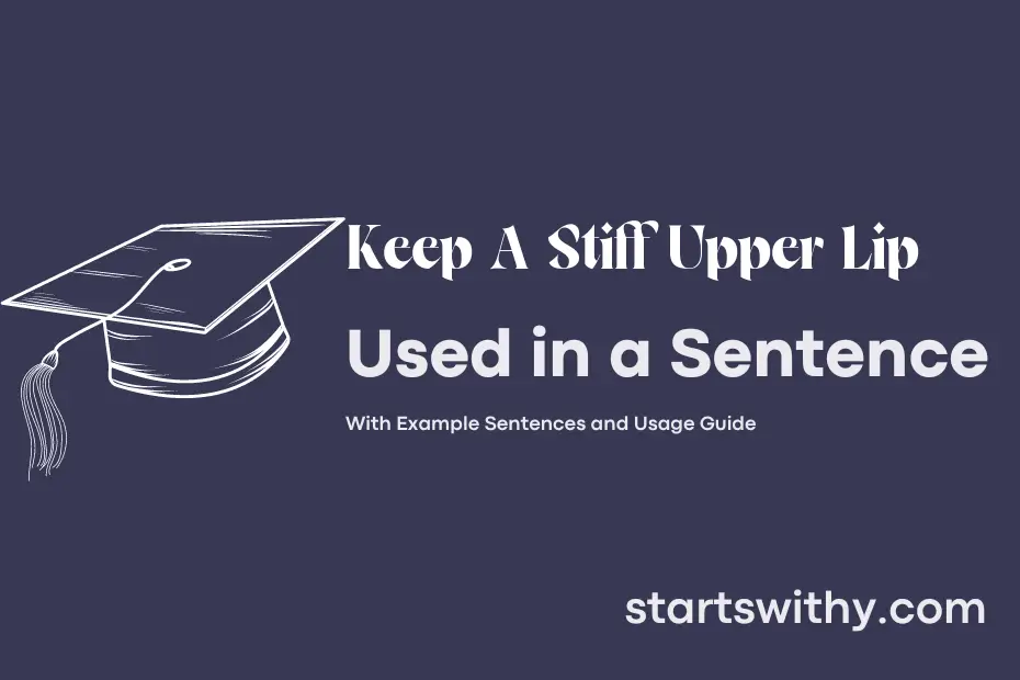 sentence with Keep A Stiff Upper Lip