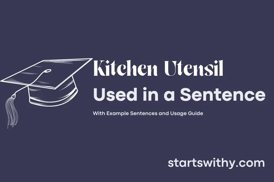 sentence with Kitchen Utensil