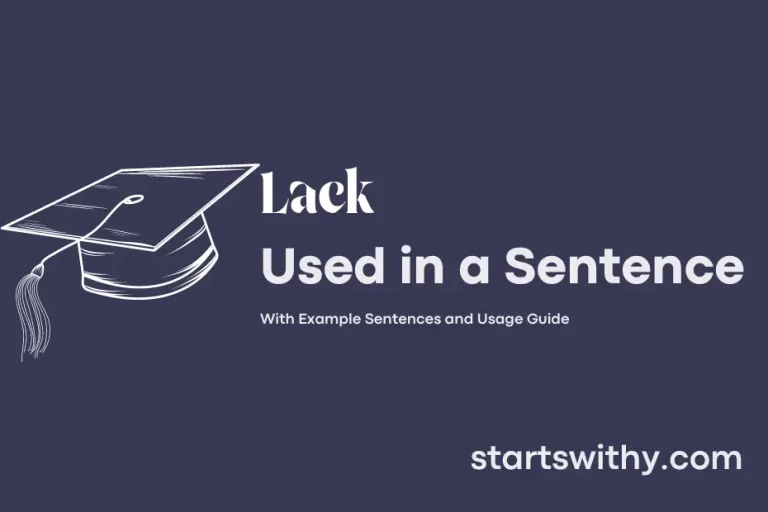 for lack of better words in a sentence