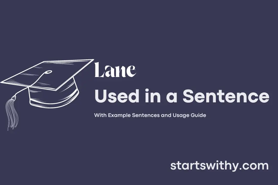 sentence with Lane