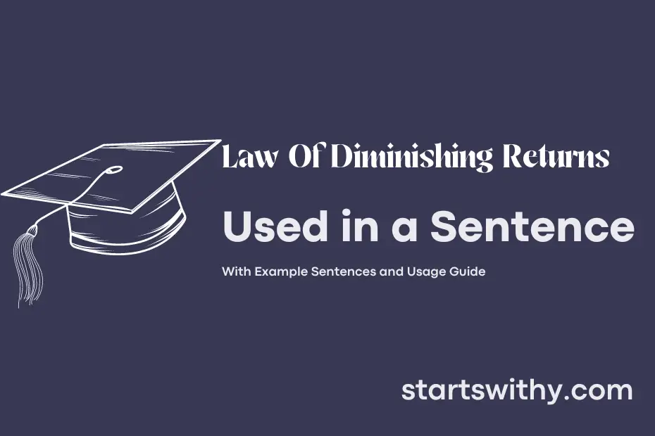 sentence with Law Of Diminishing Returns