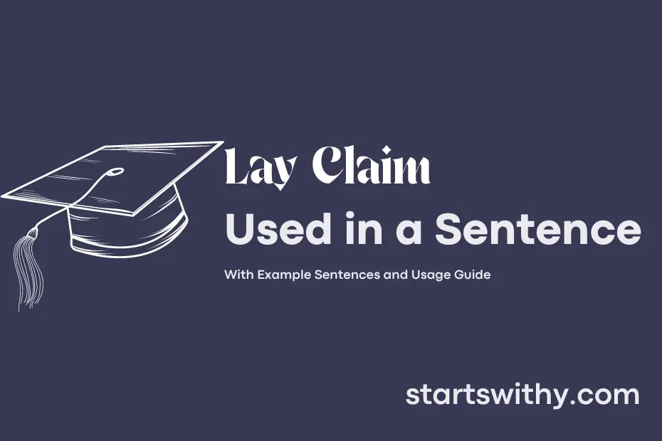 sentence with Lay Claim
