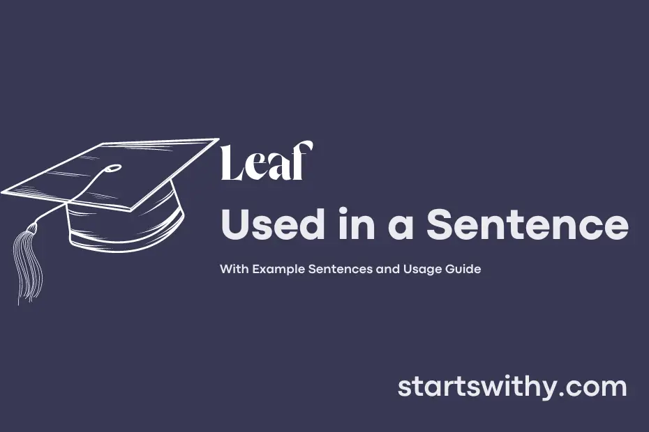 sentence with Leaf