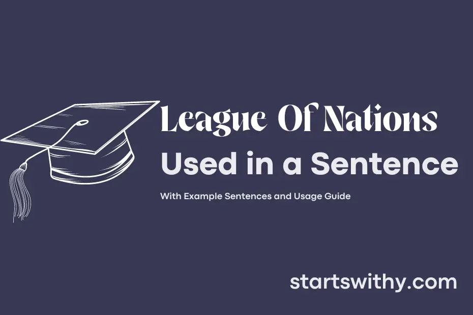 sentence with League Of Nations