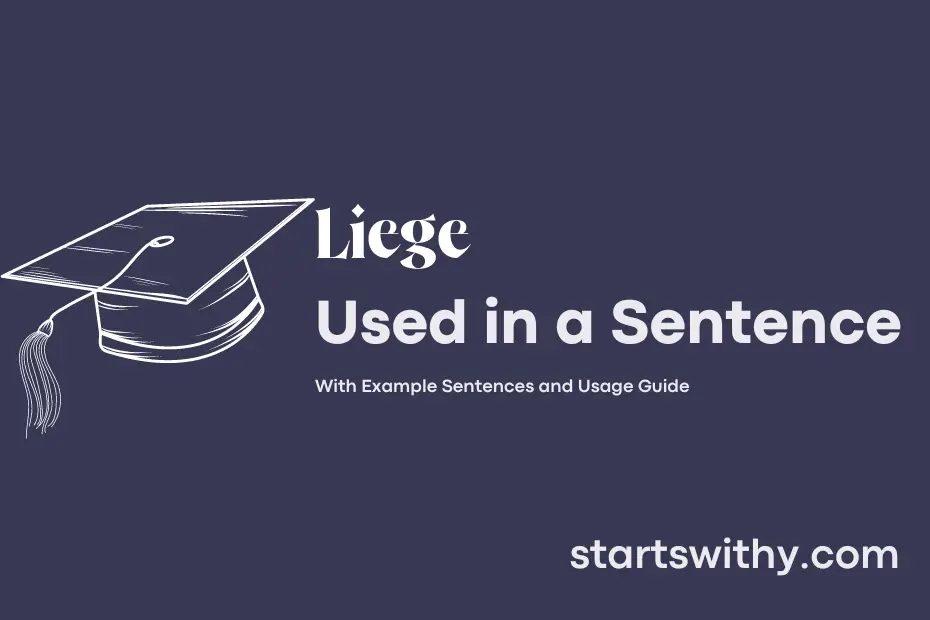 sentence with Liege