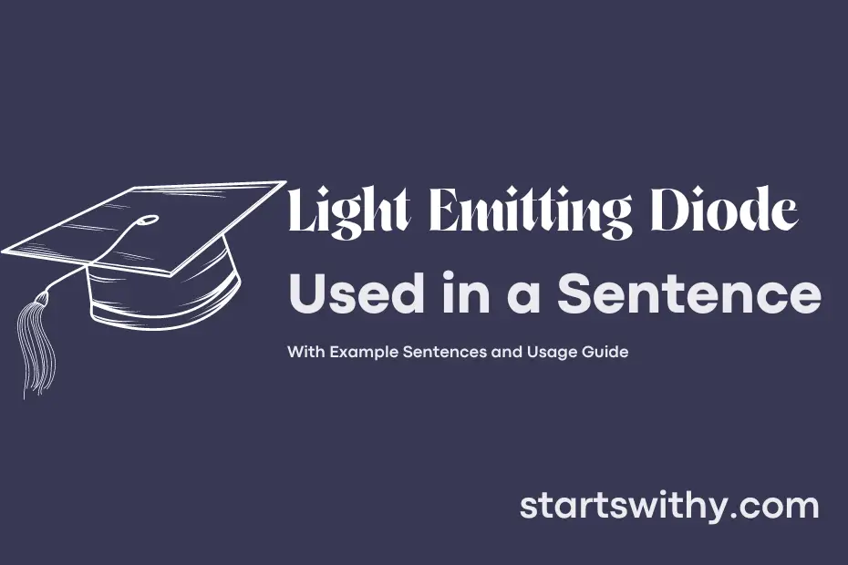 sentence with Light Emitting Diode