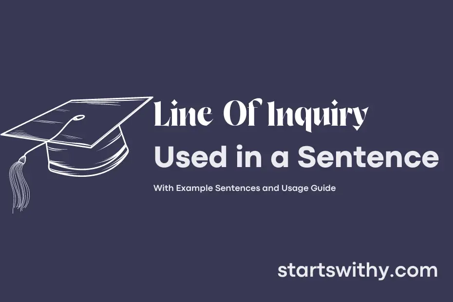 sentence with Line Of Inquiry